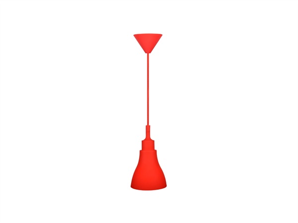 NOVA LINE Pendel E27 in silicone - cavo a colore 0,8 mt - rosso