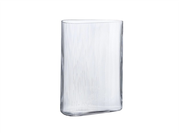 NUDE GLASS Mist, vaso alto in vetro trasparente 38 cm