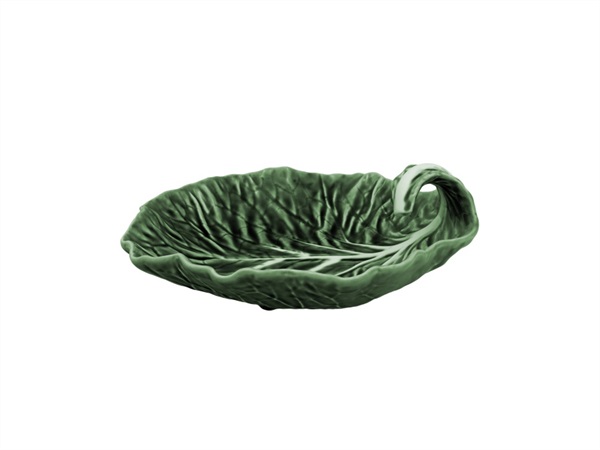 BORDALLO PINHEIRO Couve, ciotola foglia grande con curvatura verde 25 cm