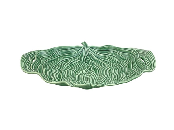 BORDALLO PINHEIRO Folhas, piatto portata foglia verde 44,5 cm