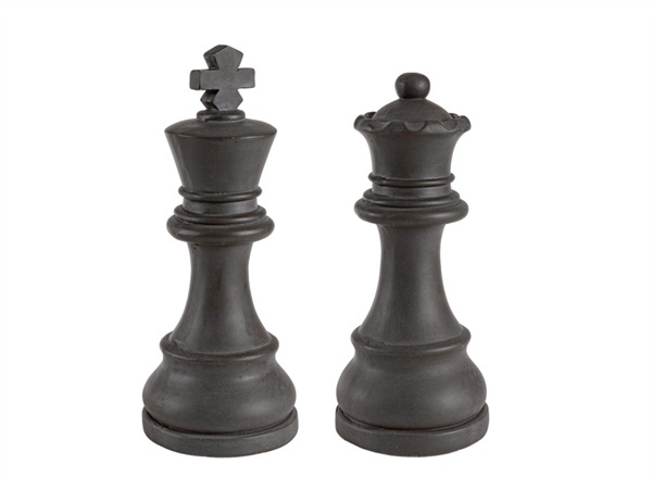 BIZZOTTO Decorazione chess re-regina nero, assortito