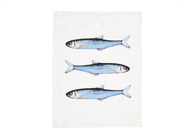 SIMPLE DAY LIVING & LIFESTYLE Canovaccio lino 50x68 cm, bianco sardine
