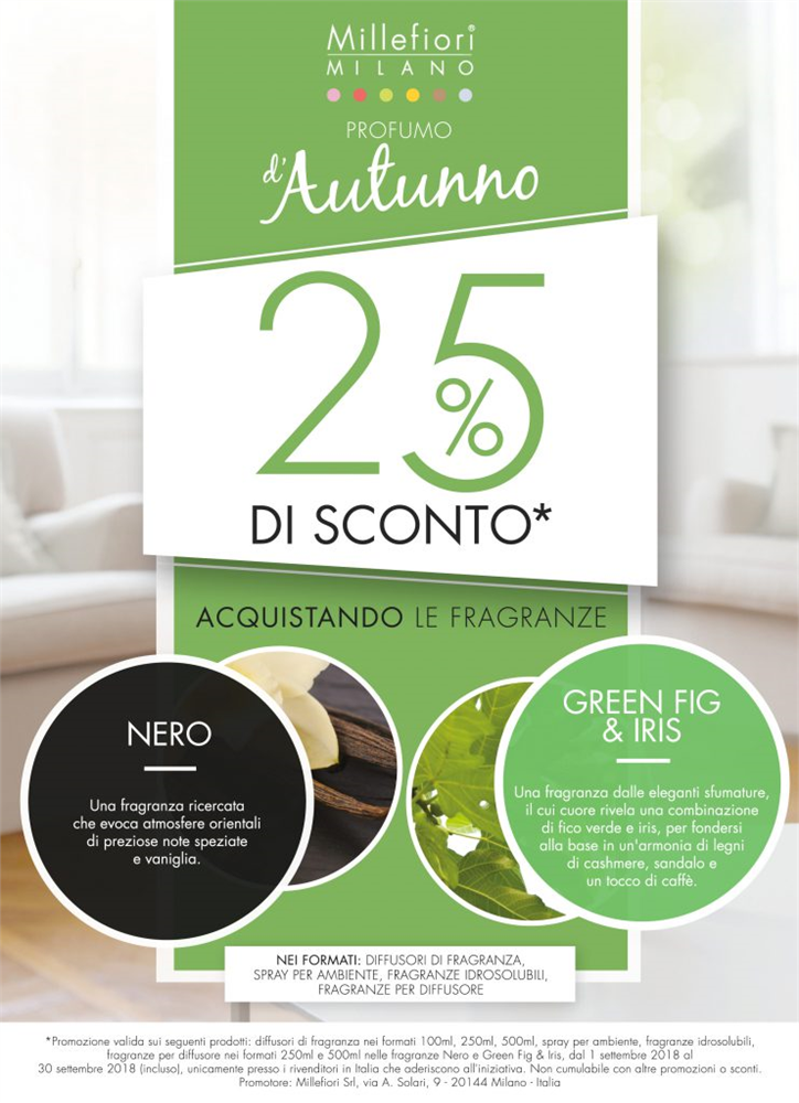 Promozione Millefiori settembre 2018