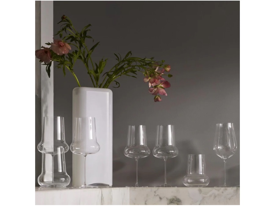 NUDE GLASS Layers, vaso in vetro bianco 32 cm