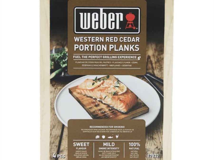 WEBER 4 Panetti da affumicatura in cedro rosso del Pacifico