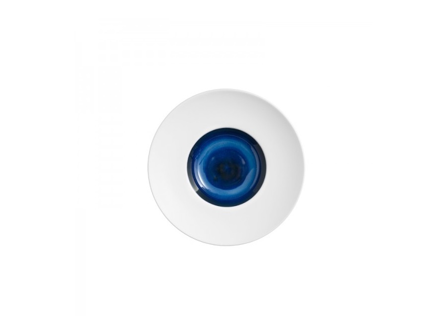 LE COQ Abyssos Pasta Bowl bianca matt e blu D. 22 cm H. 4