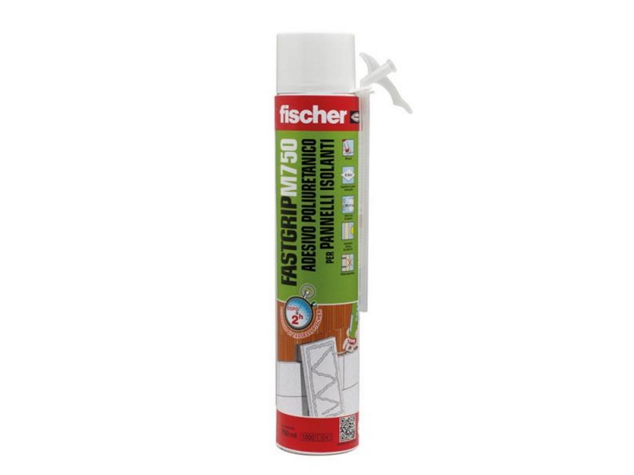 FISCHER Adesivo poliuretanico per l'incollaggio di pannelli isolanti, Fastgrip M750