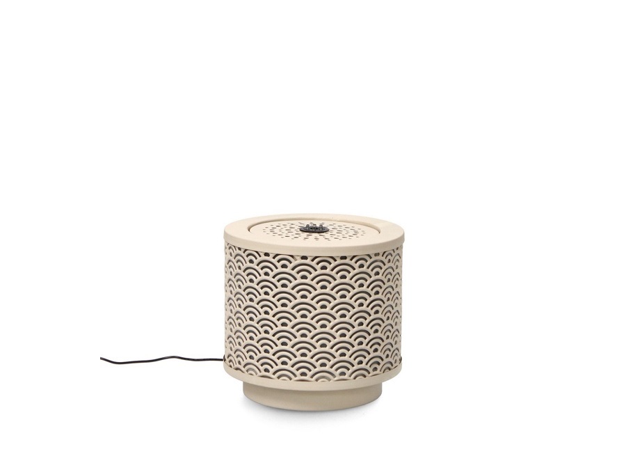 BIZZOTTO Akira, fontana tonda con led, beige, Ø25x23h cm