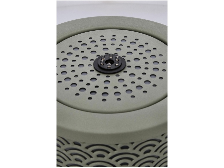 BIZZOTTO Akira, fontana tonda con led, verde salvia, Ø25x23h cm