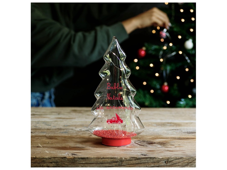 SIMPLE DAY LIVING & LIFESTYLE Albero Babbo Natale sta arrivando - piccolo rosso