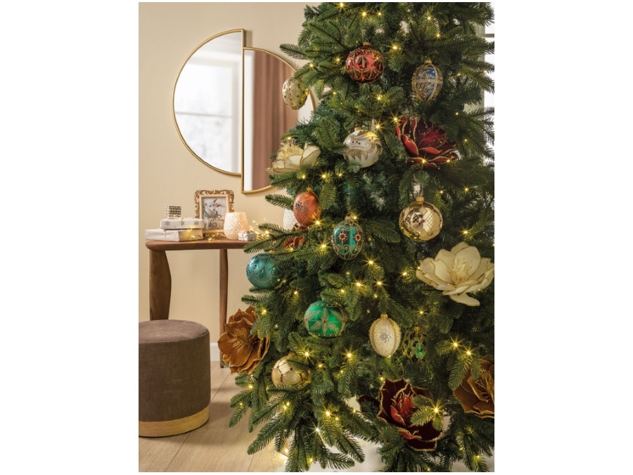 L'OCA NERA Albero in festa, palla decorata turchese Ø 10 cm