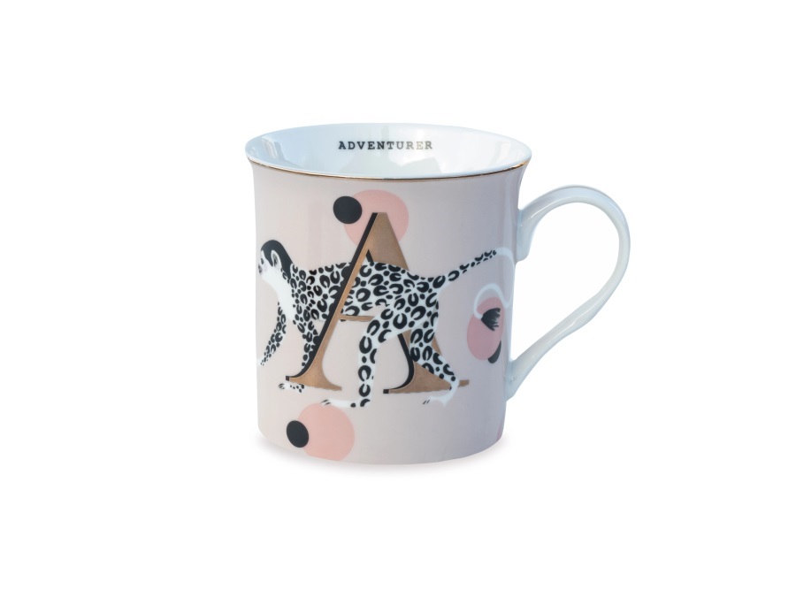 YVONNE ELLEN LONDON Alphabet, mug lettera a - adventure