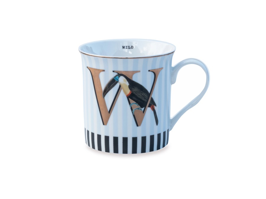 YVONNE ELLEN LONDON Alphabet, mug lettera w - wild