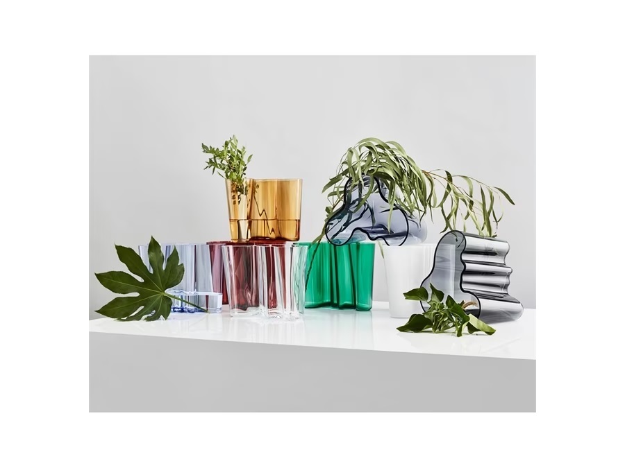 IITTALA Alvar Aalto, vaso opale in vetro 160 mm