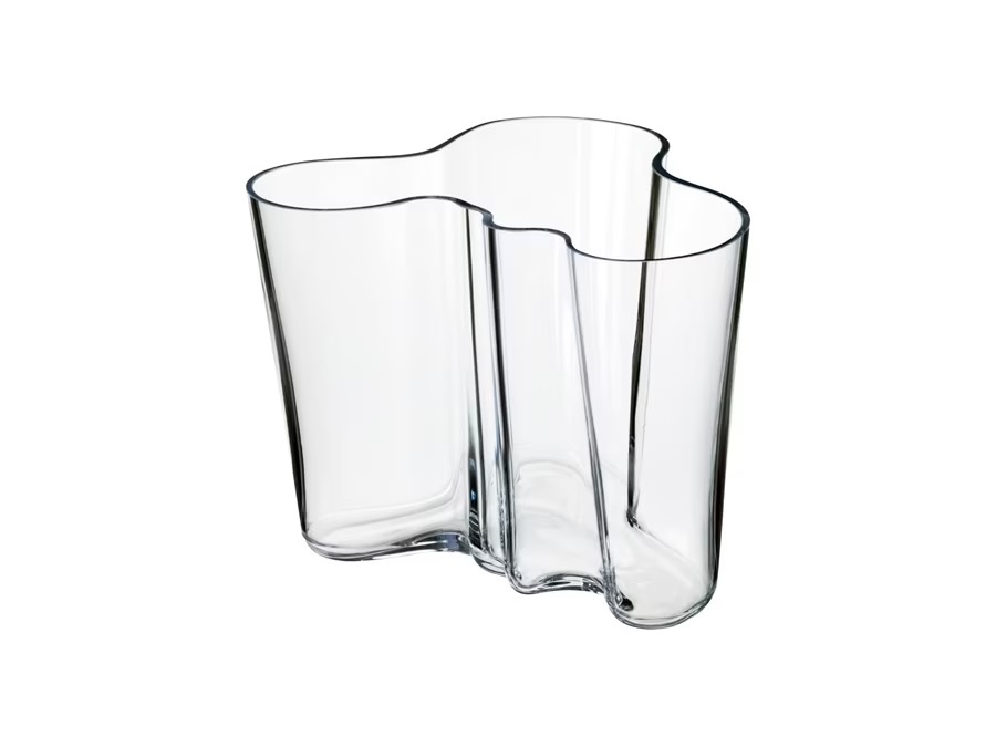 IITTALA Alvar Aalto, vaso trasparente in vetro 160 mm
