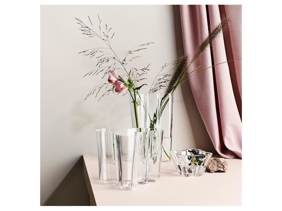 IITTALA Alvar Aalto, vaso trasparente in vetro 251 mm