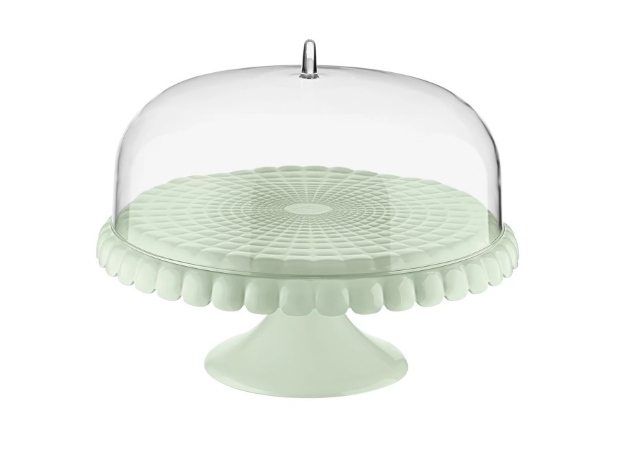 FRATELLI GUZZINI S.P.A. Alzata con campana tiffany, verde malva