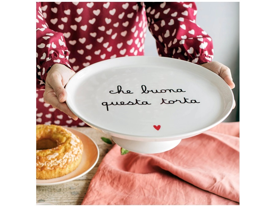 SIMPLE DAY LIVING & LIFESTYLE Alzata per dolci e torte in gres - Che buona questa torta