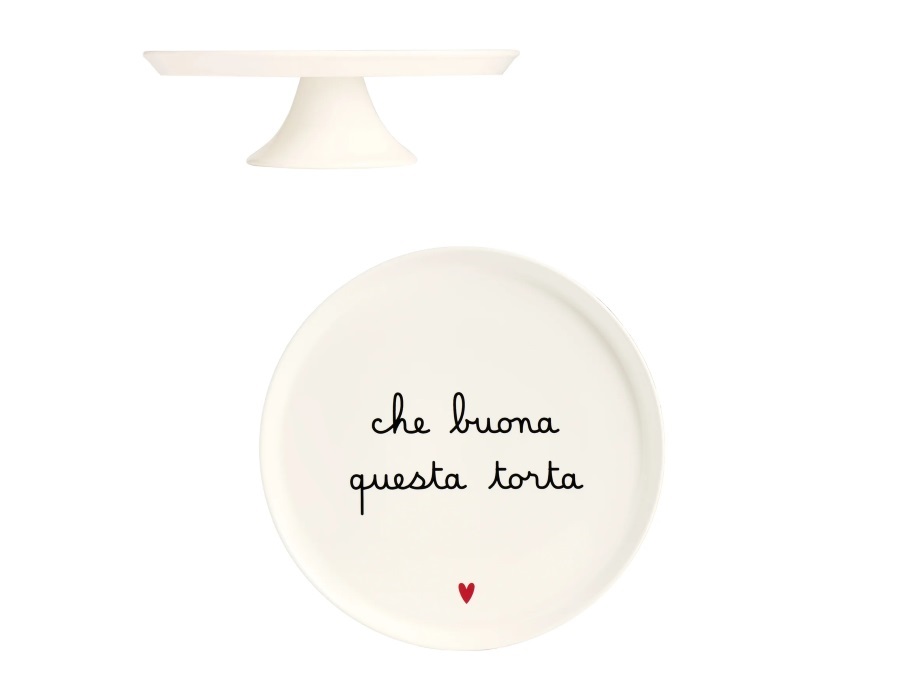 SIMPLE DAY LIVING & LIFESTYLE Alzata per dolci e torte in gres - Che buona questa torta