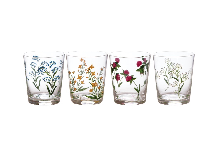 LIVELLARA S.R.L. Ancora più flora, set 4 bicchieri