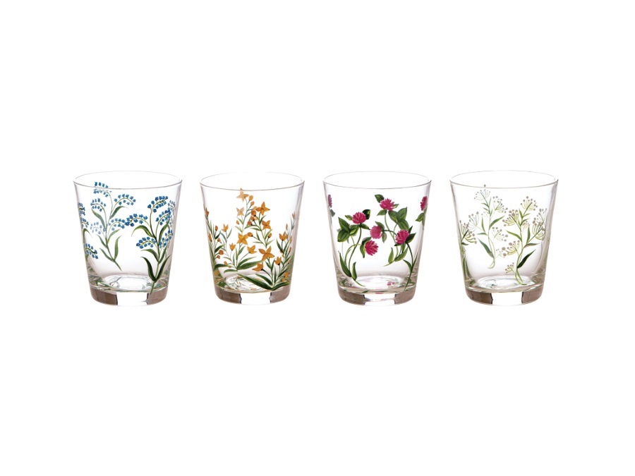 LIVELLARA S.R.L. Ancora più flora, set 4 bicchieri