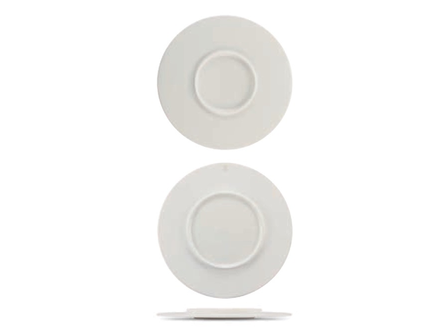 LE COQ Aphros, piatto double face bianco - Ø 22 cm