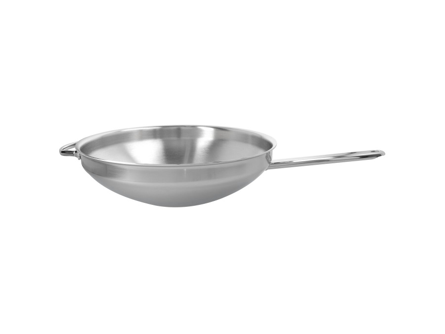 Demeyere apollo 7, wok fondo piatto, ø 32 cm, 18/10 acciaio inossidabile