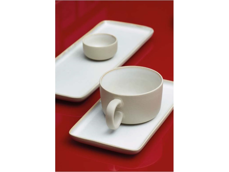 ROSE & TULIPANI Arpeggio, Avorio Vassoio Rettangolare 25x13 cm