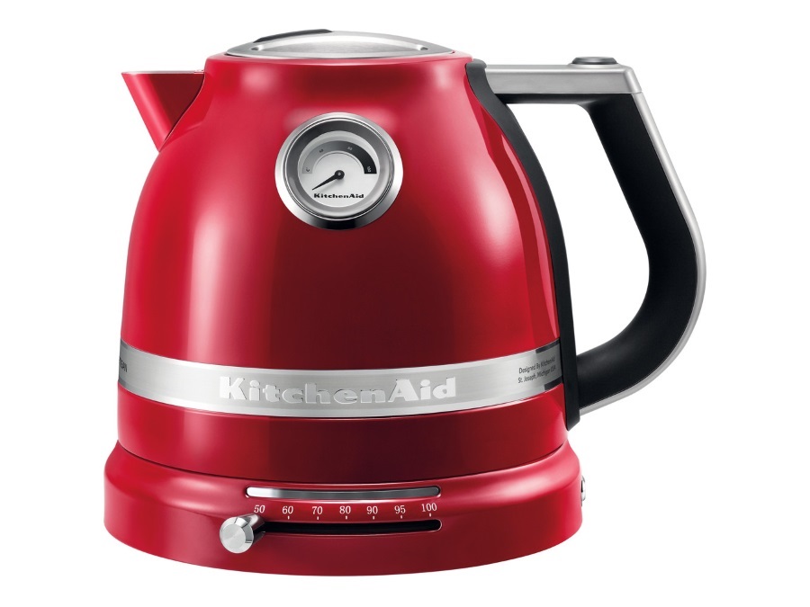 Kitchenaid artisan, bollitore elettrico a temperatura regolabile 1,5 lt  rosso imperiale