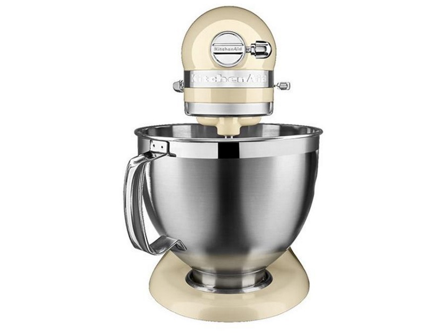 KITCHENAID Artisan, planetaria con testa reclinabile 4,8 Lt, accessori in acciaio inox, almond cream