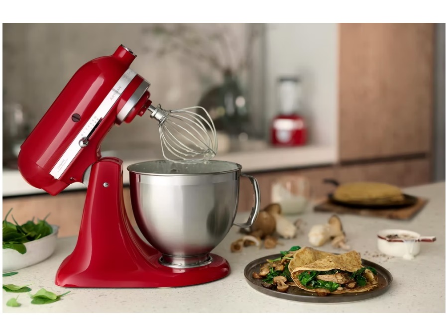 KITCHENAID Artisan, planetaria con testa reclinabile 4,8 Lt, accessori in acciaio inox, empire red