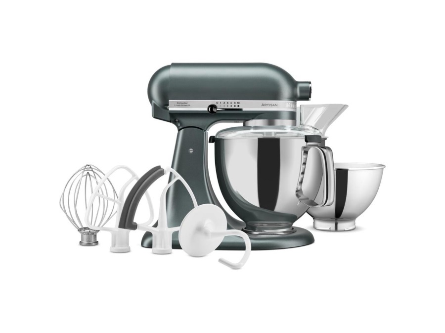 KITCHENAID Artisan, planetaria con testa reclinabile 4,8 Lt, accessori in acciaio inox, pebble palm