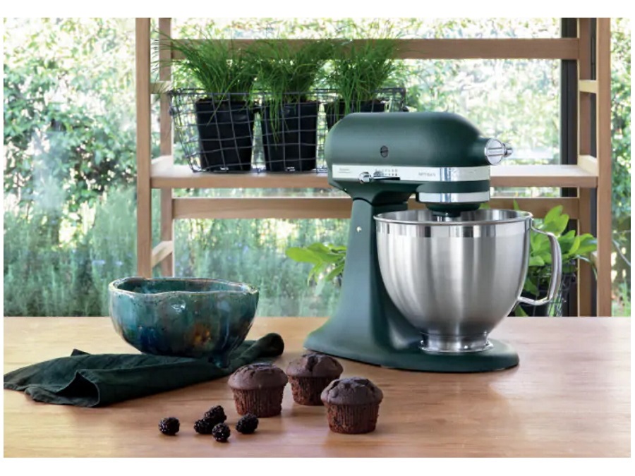 KITCHENAID Artisan, planetaria con testa reclinabile 4,8 Lt, accessori in acciaio inox, pebble palm