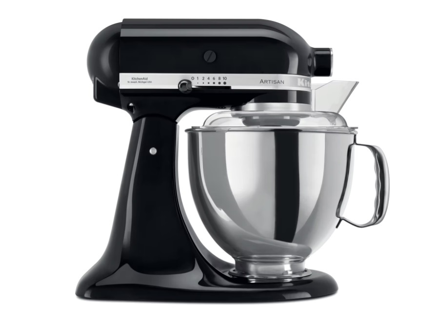 KITCHENAID Artisan, planetaria con testa reclinabile 4,8 Lt, accessori inclusi, onix black