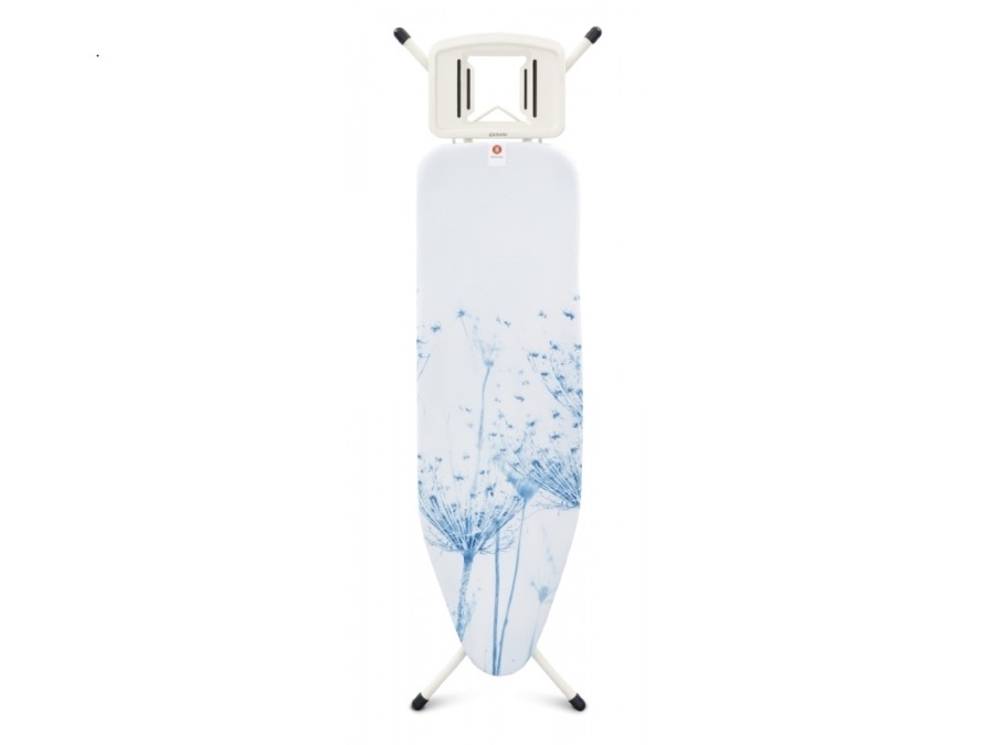 BRABANTIA Asse da stiro con poggiaferro solid BRABANTIA - 124x38 cm - bianco cotton flower
