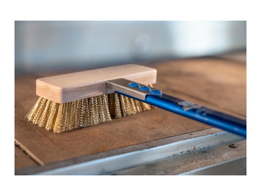 GI.METAL Azzurra, spazzola bassa forni elettrici manico 120
