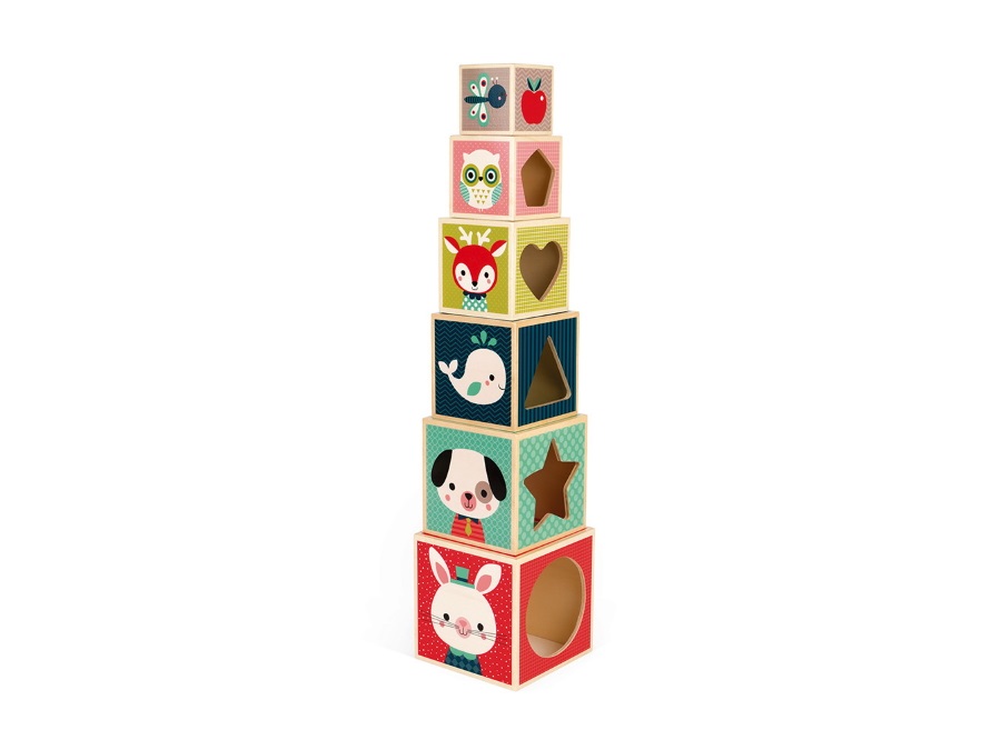 JANOD BABY FOREST PIRAMIDE 6 CUBI (LEGNO)