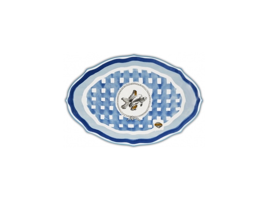 BACI MILANO Baci milano - coastal table & kitchen - piatto ovale grande, 40,5x26,5 cm