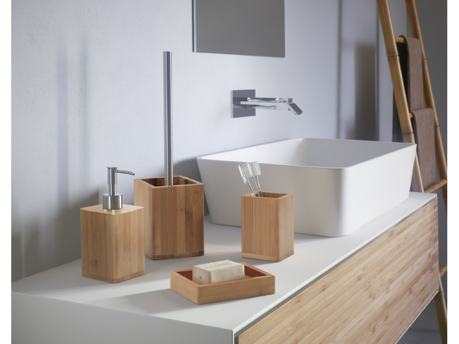 GEDY SPA Bambù, Portasapone naturale