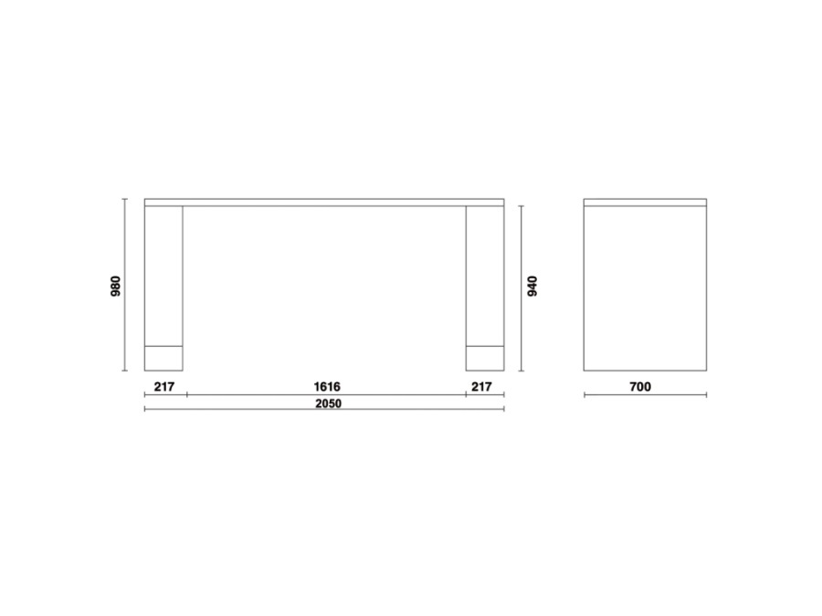 BETA UTENSILI Banco da lavoro da 2 metri per arredo officina RSC55, C55BO/2