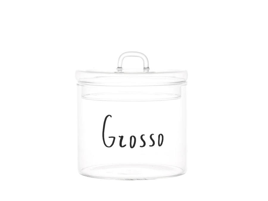 SIMPLE DAY LIVING & LIFESTYLE Barattolo grosso nero 12 cm basso