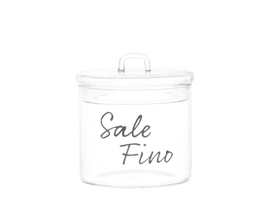 SIMPLE DAY LIVING & LIFESTYLE Barattolo Sale fino in nero, Ø 12 cm