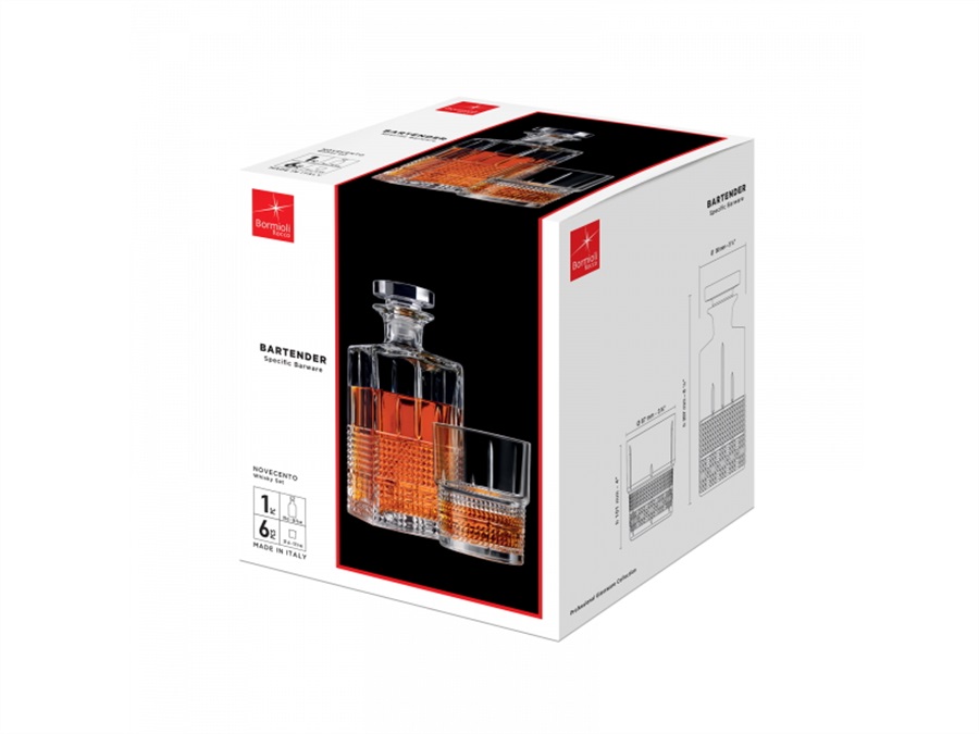 BORMIOLI ROCCO Bartender Novecento whisky, set 7 pezzi