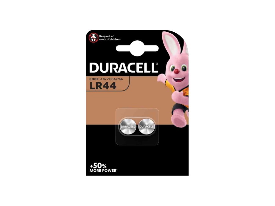 DURACELL Batteria electronics alcalina, 1.5V, LR44, 2 pezzi