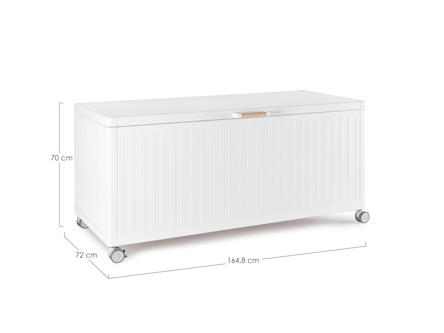 BIZZOTTO Baule portacuscino con ruote ocean bianco