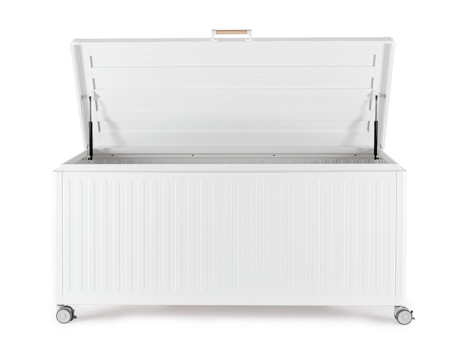 BIZZOTTO Baule portacuscino con ruote ocean bianco