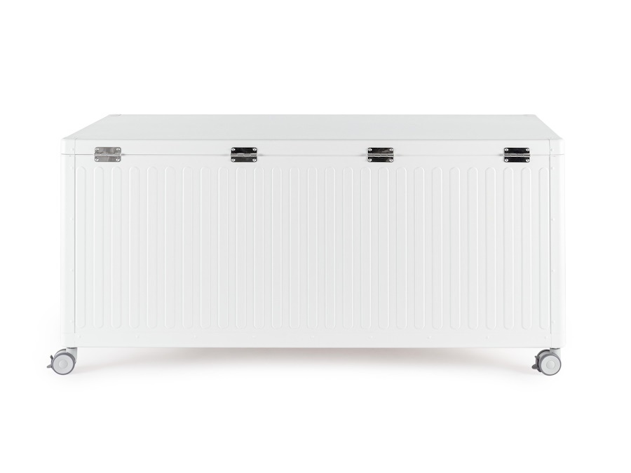 BIZZOTTO Baule portacuscino con ruote ocean bianco