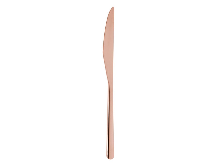 ABERT Bean, set 2 coltelli tavola, oro rosa lucido