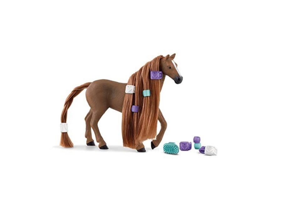 SCHLEICH BEAUTY HORSE CON GIUMENTA PUROSANGUE INGLESE