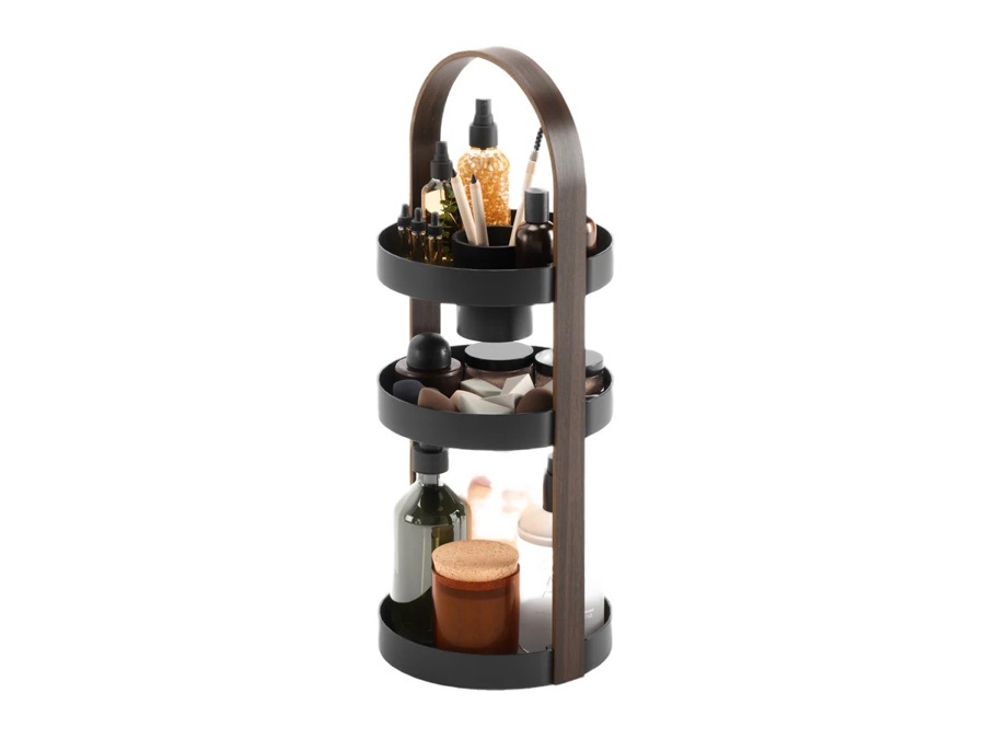 UMBRA Belwood, organizer per cosmetici, nero/noce